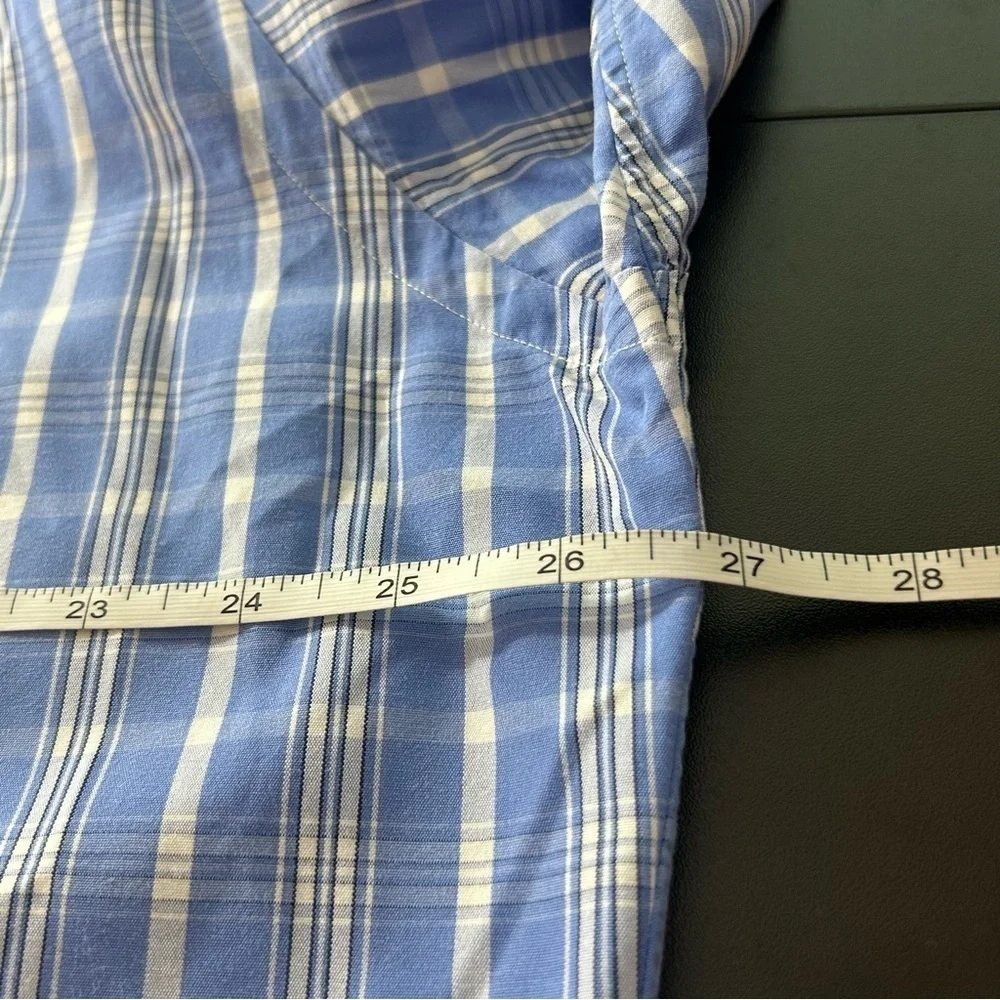 POLO Ralph Lauren Blake Men's Button Down Shirt Plaid Blue White Size Large